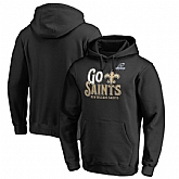 Men's Saints Black 2018 NFL Playoffs Go Saints Pullover Hoodie,baseball caps,new era cap wholesale,wholesale hats